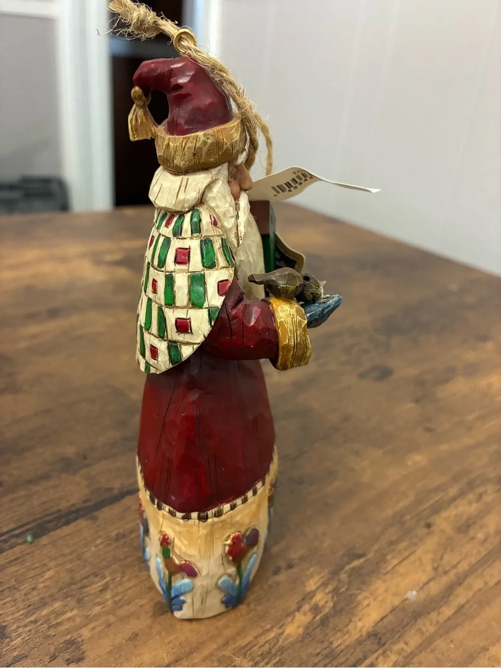 Jim Shore Heartwood Creek Santa with Birds/Birdhouse Ornament